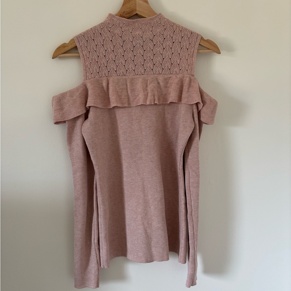 Pink Knit Sweater with Ruffle Detail - Picture 5 of 7